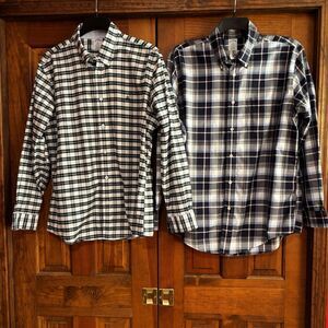 Brooks Brothers Regent 1818 Plaid Shirts Bundle Lot of 2 Men's XL Green Blue